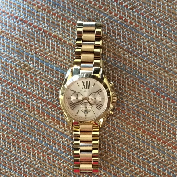 Michael Kors Gold /Rose Gold Chronograph Watch - Picture 1 of 5